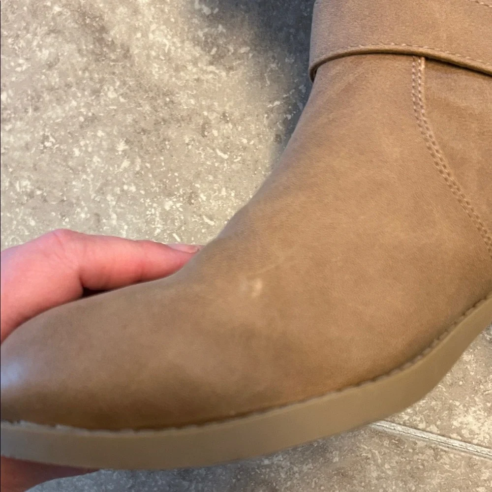 Brown Knee-High Boots with Buckle Detail Torrid Size 10